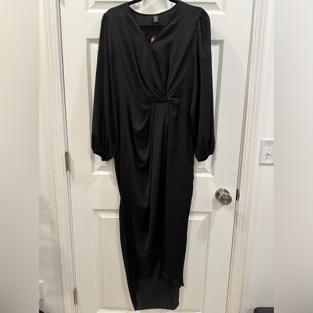 Shein curve goth vamp long sleeve synched waist dress PLUS size 1XL EUC